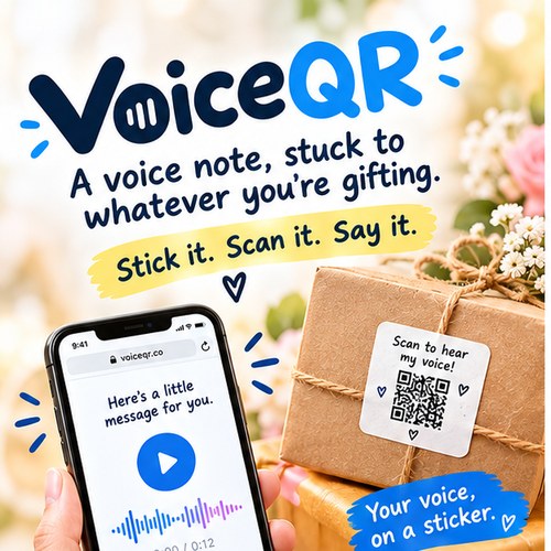 Gift Tags — A voice note, stuck to whatever you're gifting.